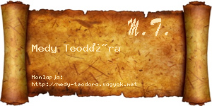 Medy Teodóra névjegykártya